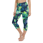 [Floral Bloom] Electric Flora Yoga Capri Leggings