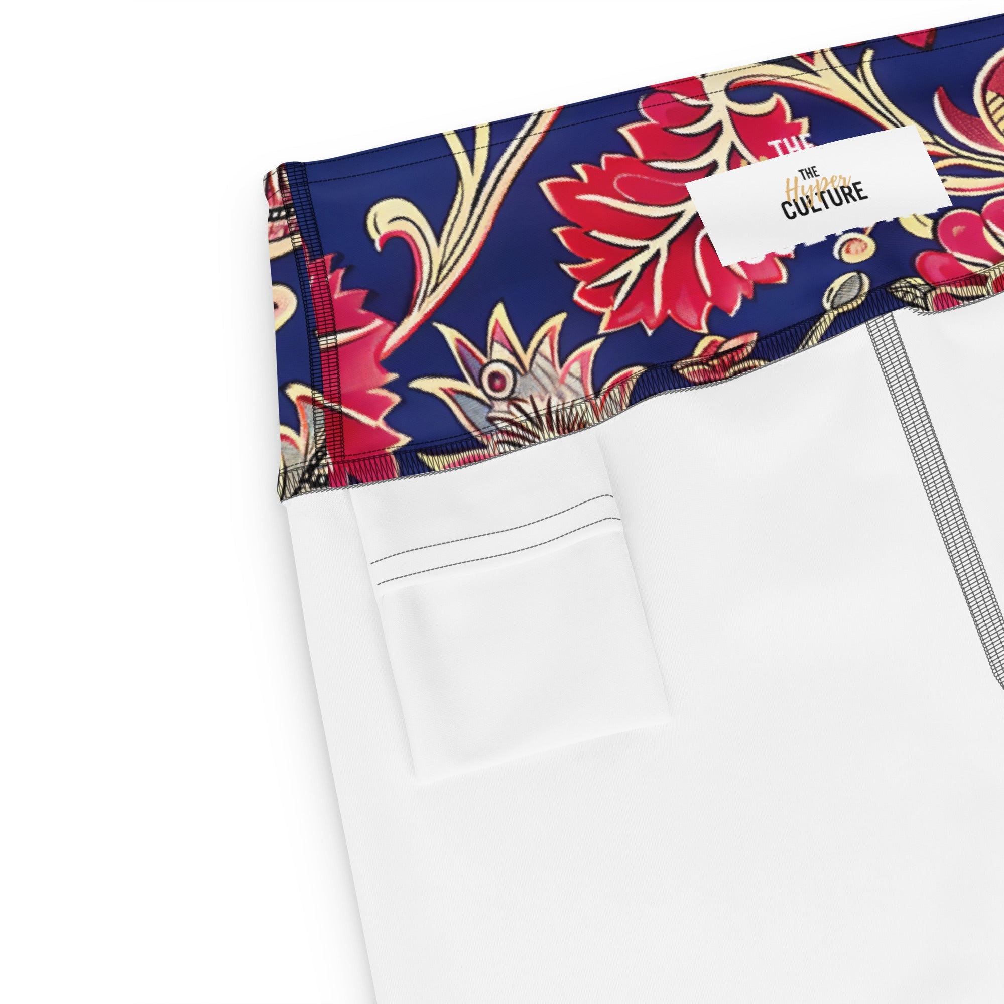 [Floral Bloom] Ruby Heritage Yoga Capri Leggings