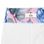 [Floral Bloom] Blushing Hydrangea Yoga Capri Leggings