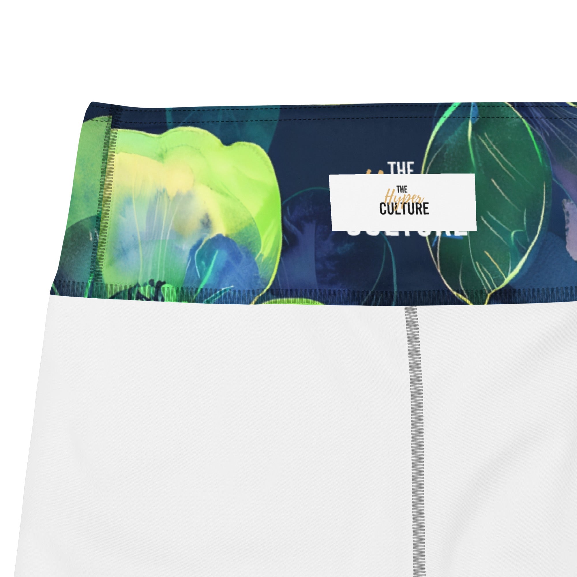 [Floral Bloom] Electric Flora Yoga Capri Leggings