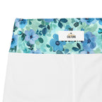 [Floral Bloom] Azure Meadow Yoga Capri Leggings