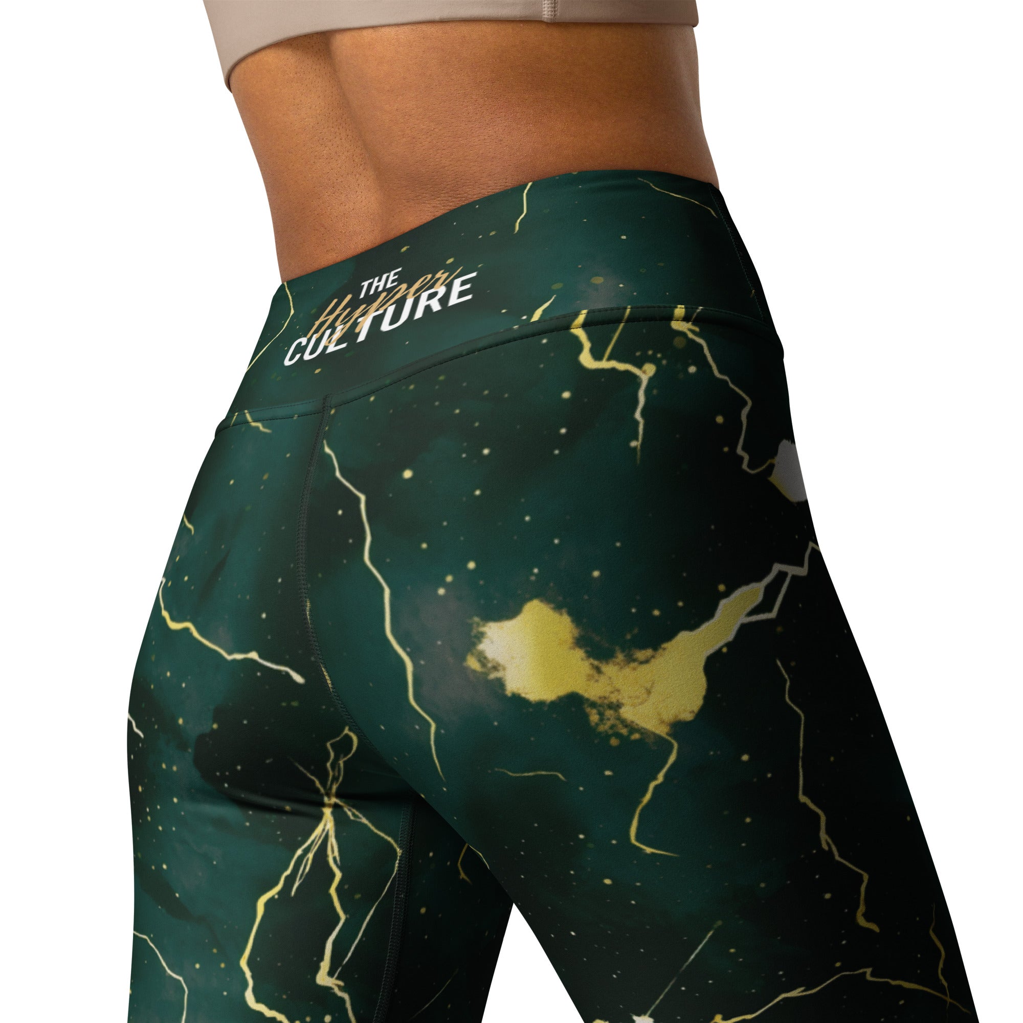 [Luxe Chic] Green Thunder Yoga Leggings