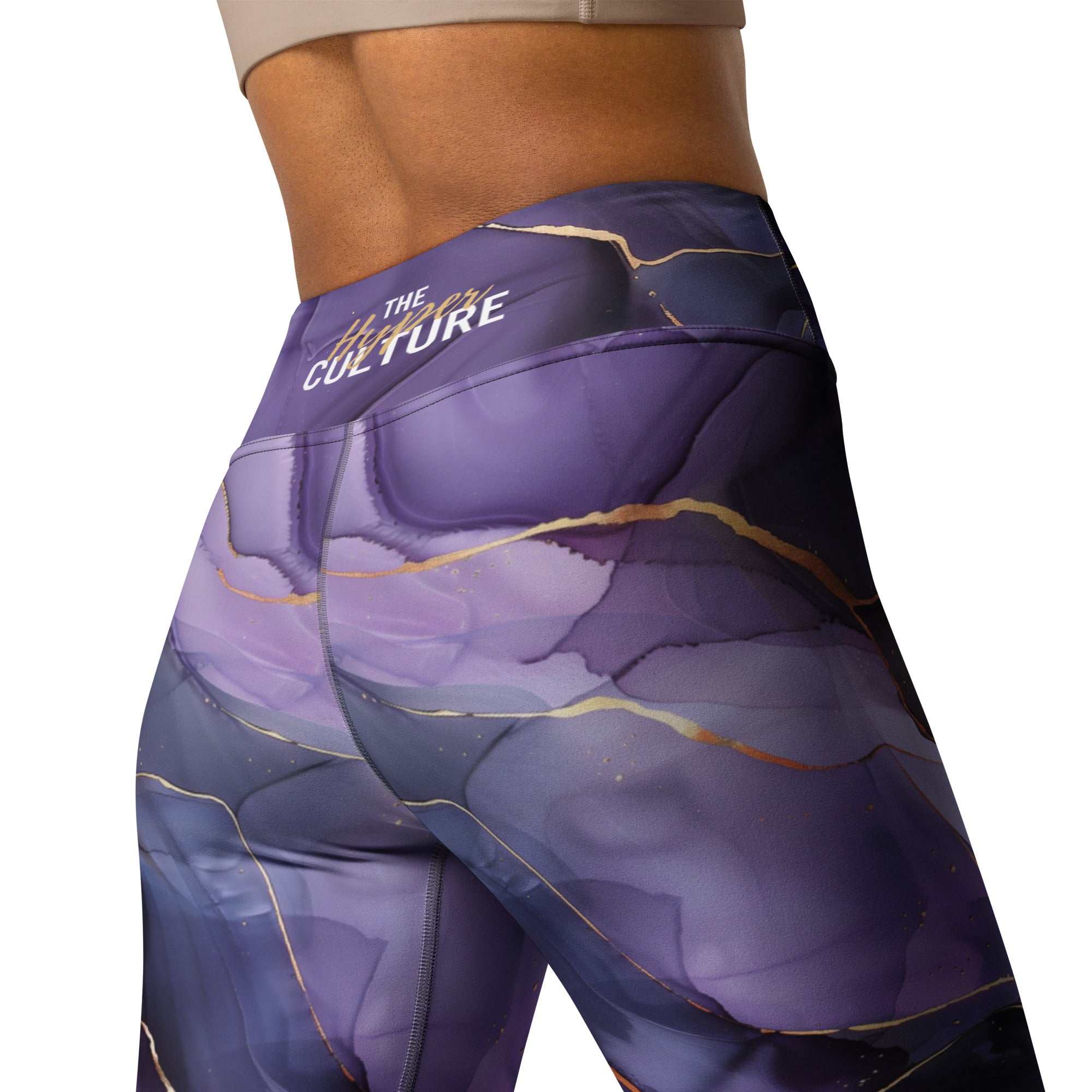 [Luxe Chic] Amethyst Gleam Yoga Leggings