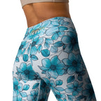 [Floral Bloom] Blue Mystique Yoga Leggings