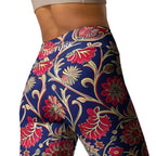 [Floral Bloom] Ruby Heritage Yoga Leggings