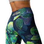 [Floral Bloom] Electric Flora Yoga Leggings