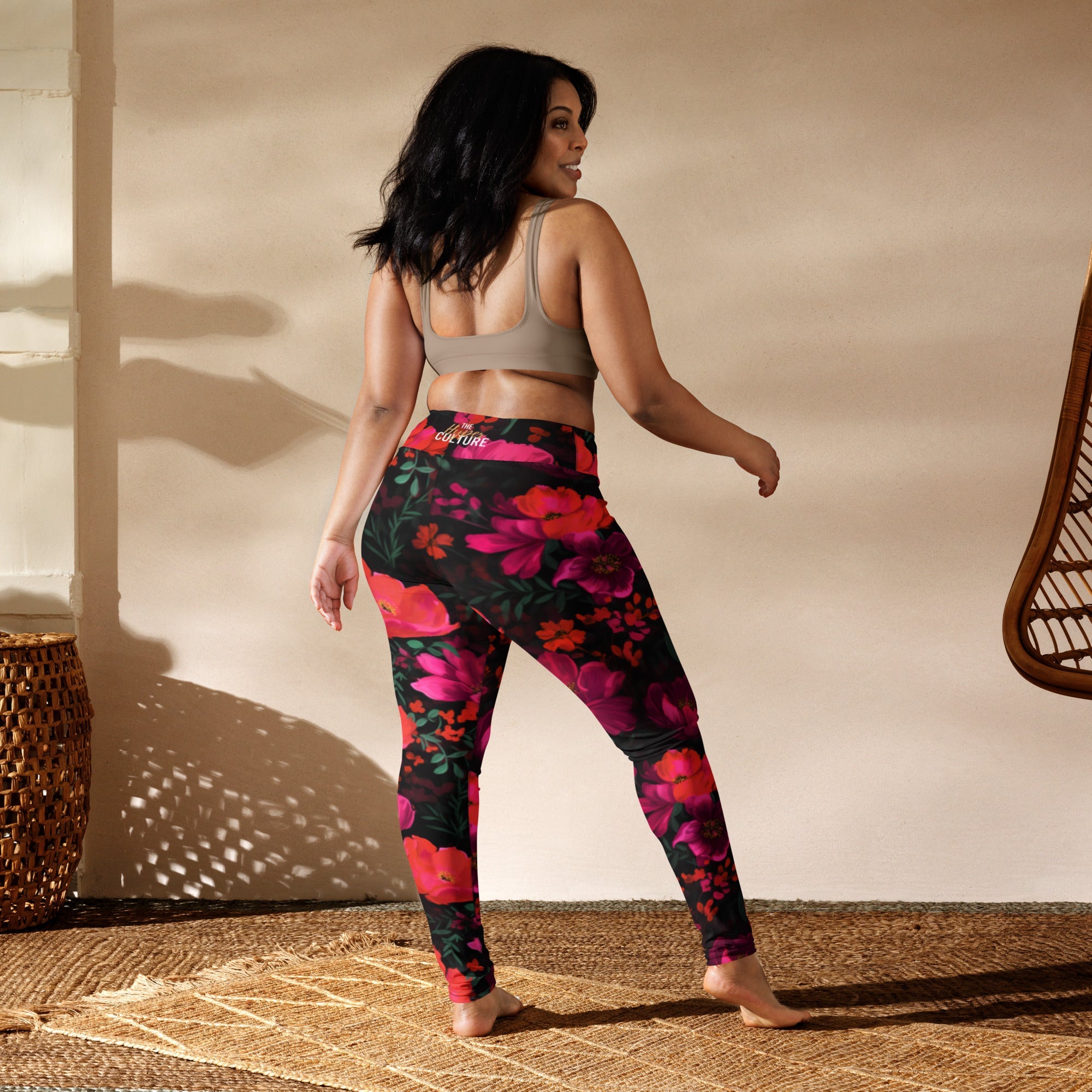 [Floral Bloom] Night Flora Yoga Leggings