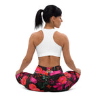[Floral Bloom] Night Flora Yoga Leggings