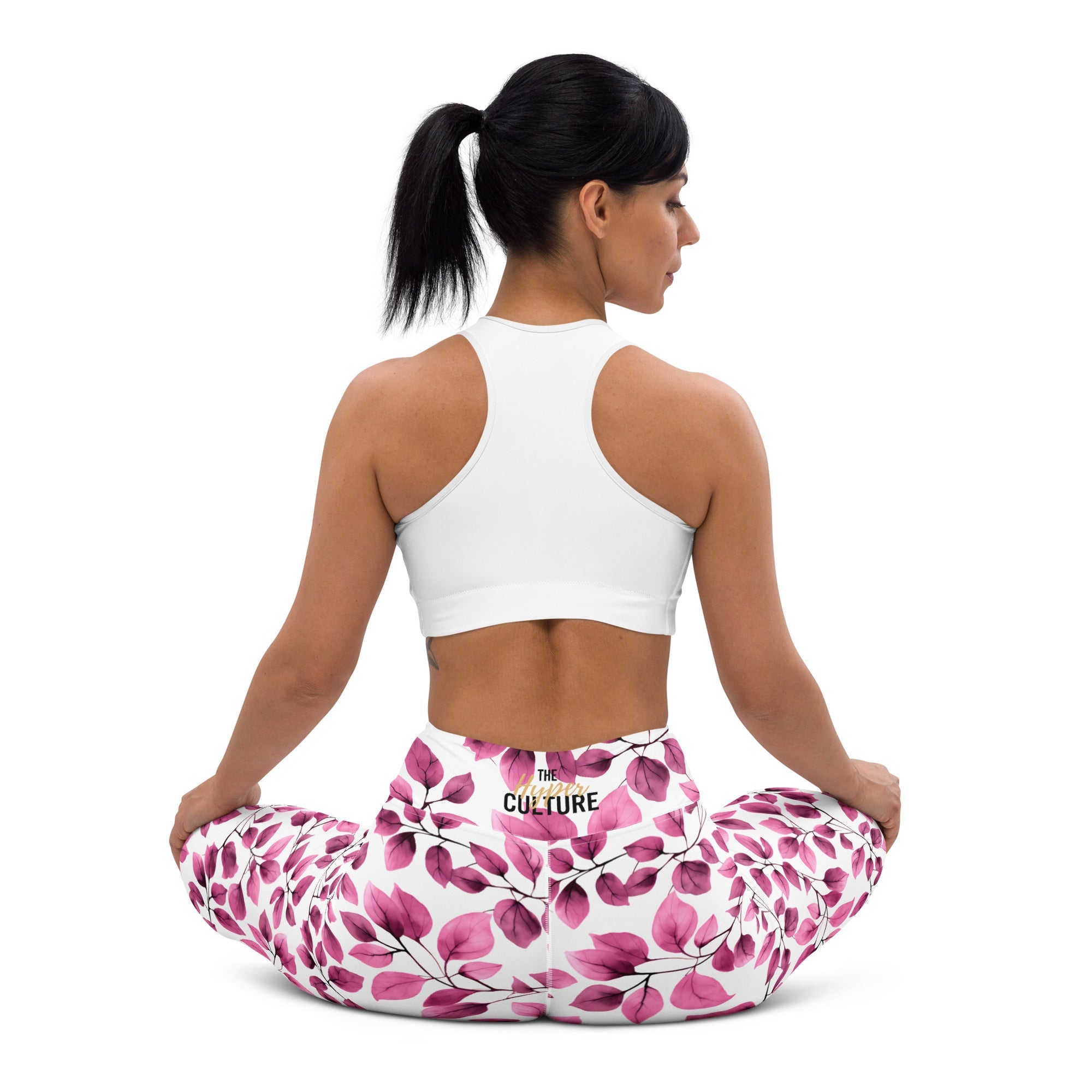 [Floral Bloom] Love Leaf Yoga Leggings