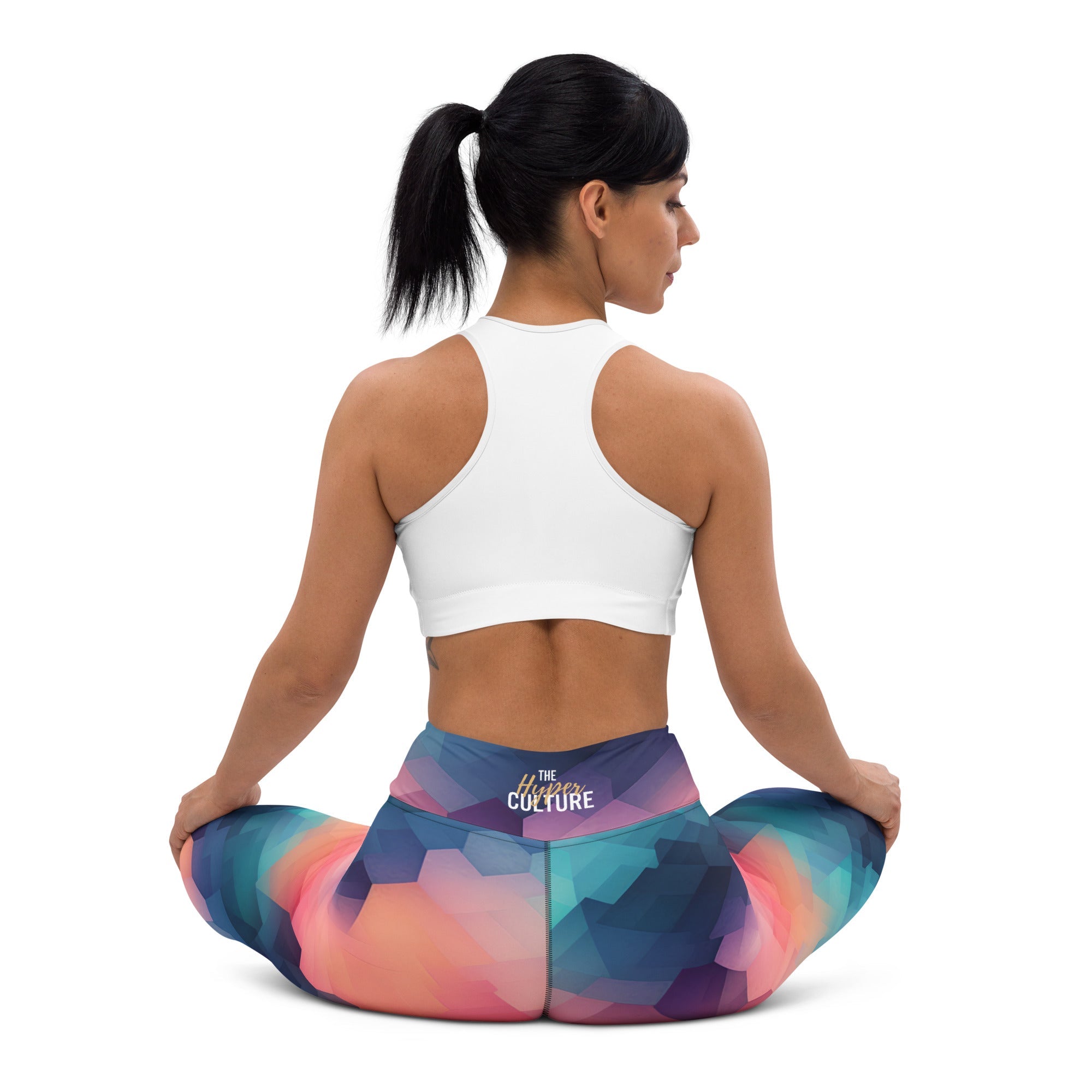 [GeoModa] Cubic Blush Yoga Leggings