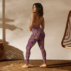 [Wild Side] Purple Stripie Yoga Leggings