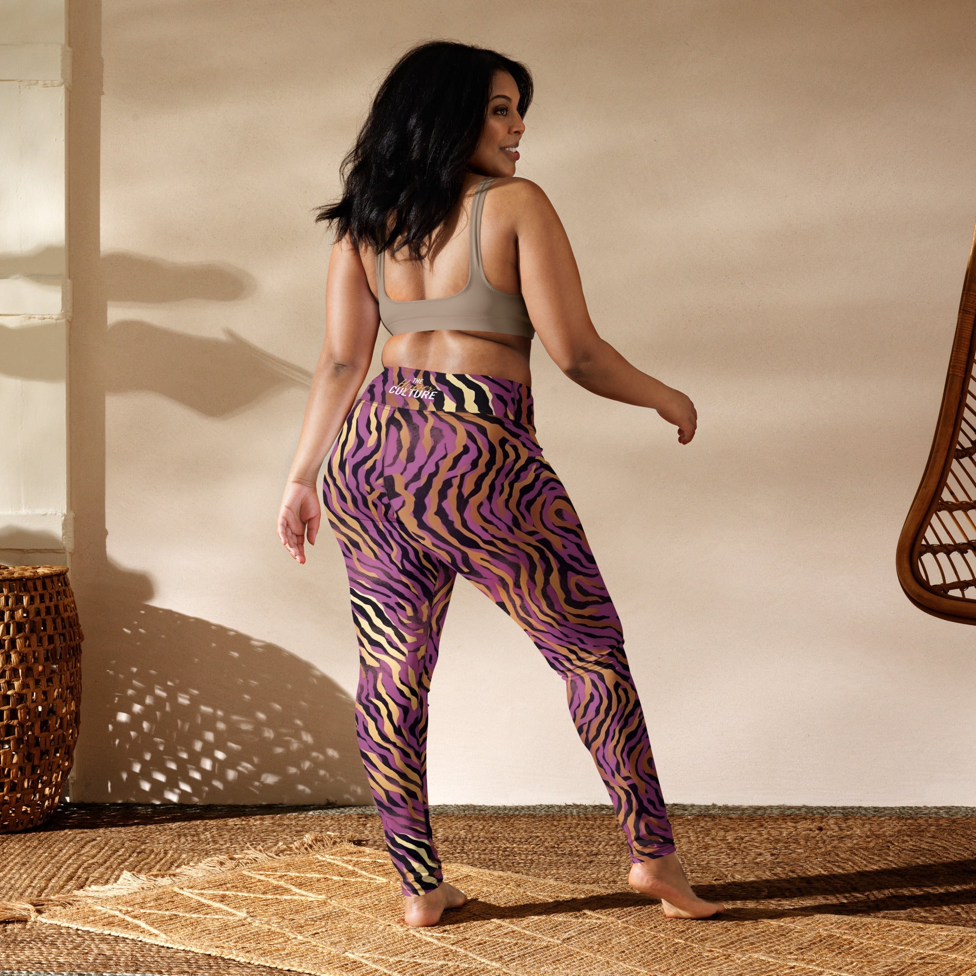 [Wild Side] Purple Stripie Yoga Leggings