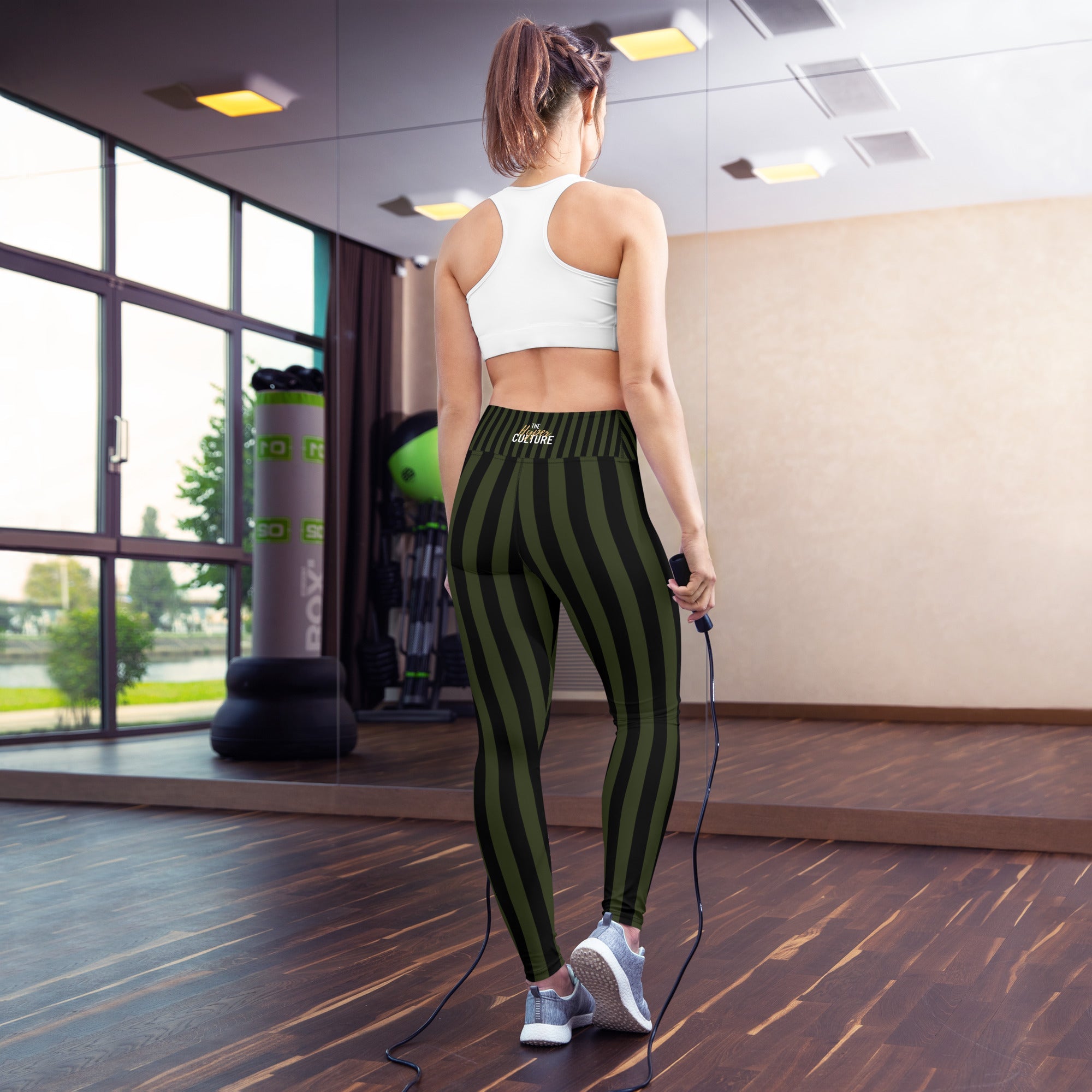 [GeoModa] Military Stripes Yoga Leggings