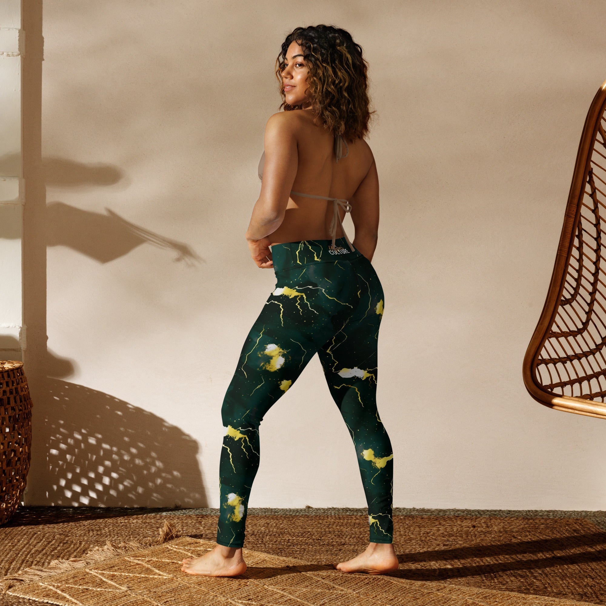 [Luxe Chic] Green Thunder Yoga Leggings