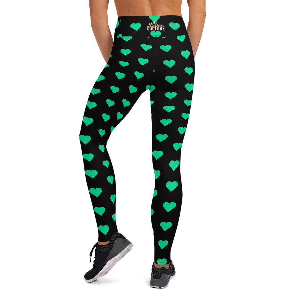 [GeoModa] Minted Heart Yoga Leggings