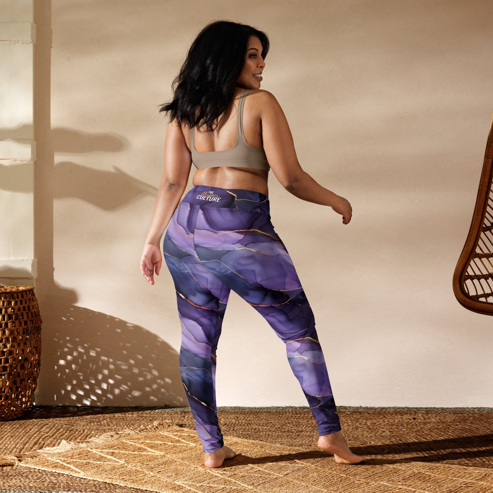 [Luxe Chic] Amethyst Gleam Yoga Leggings