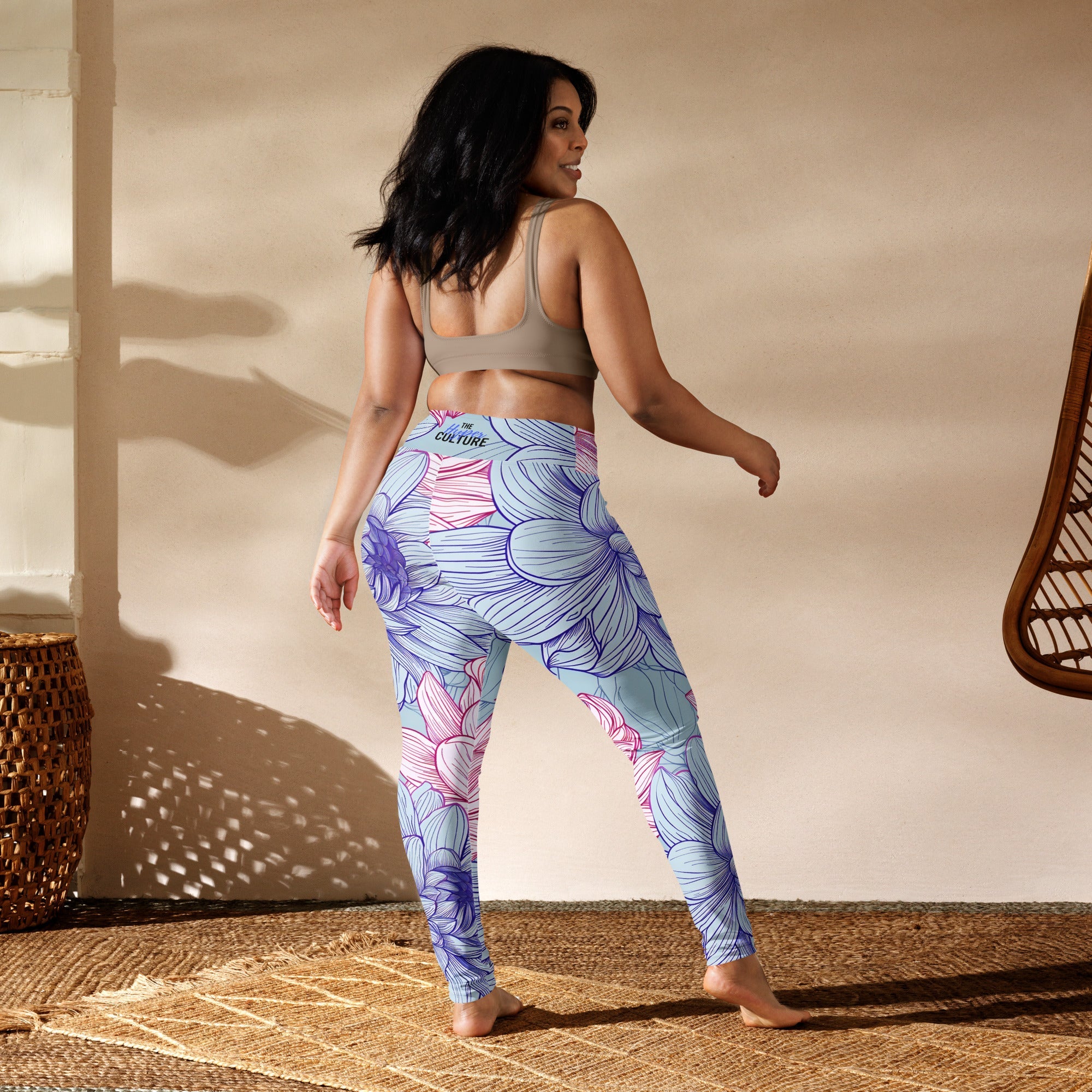 [Floral Bloom] Dahlia Gloom Yoga Leggings