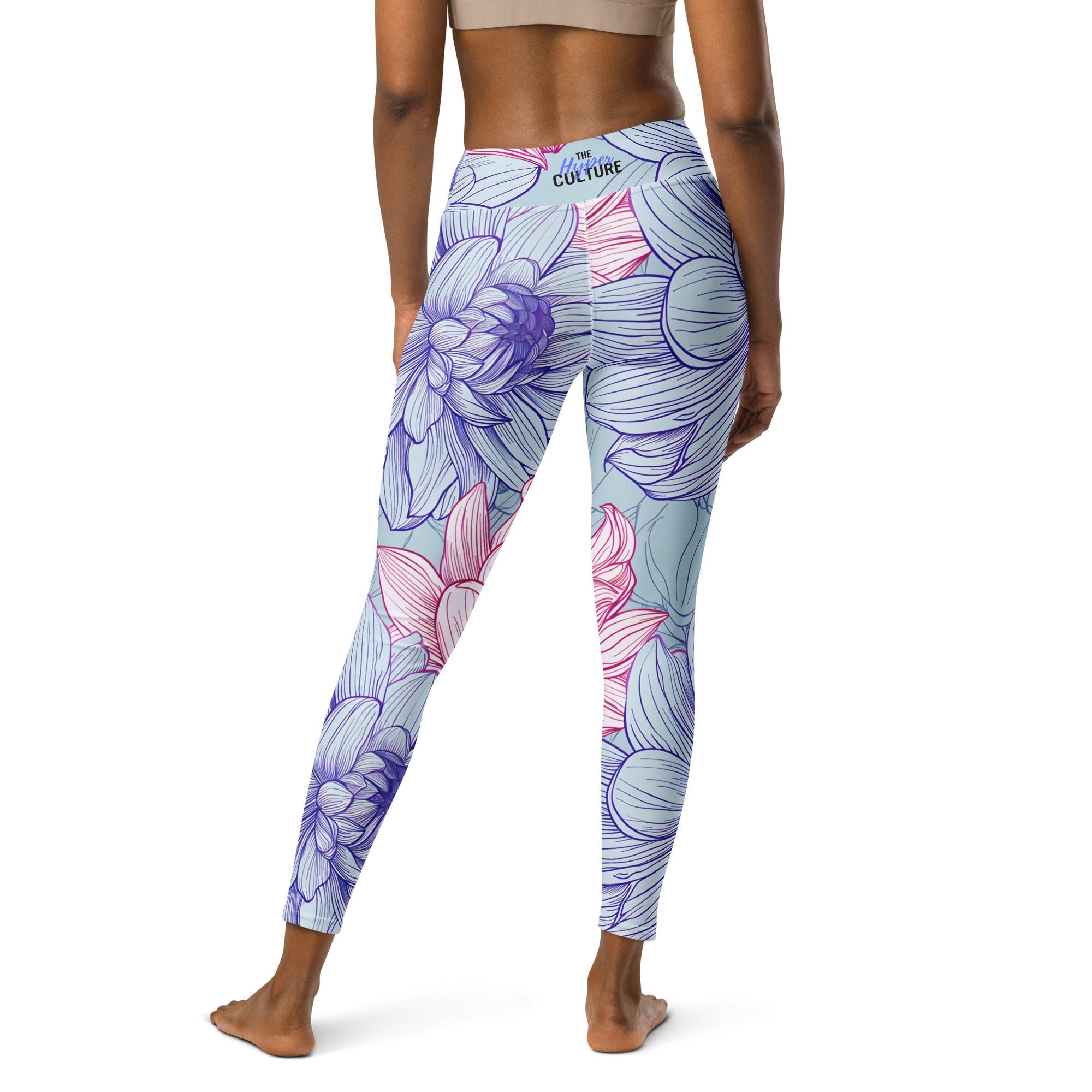 [Floral Bloom] Dahlia Gloom Yoga Leggings