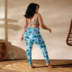 [Floral Bloom] Blue Mystique Yoga Leggings