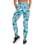 [Floral Bloom] Blue Mystique Yoga Leggings