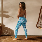[Floral Bloom] Blue Mystique Yoga Leggings