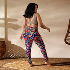 [Floral Bloom] Ruby Heritage Yoga Leggings