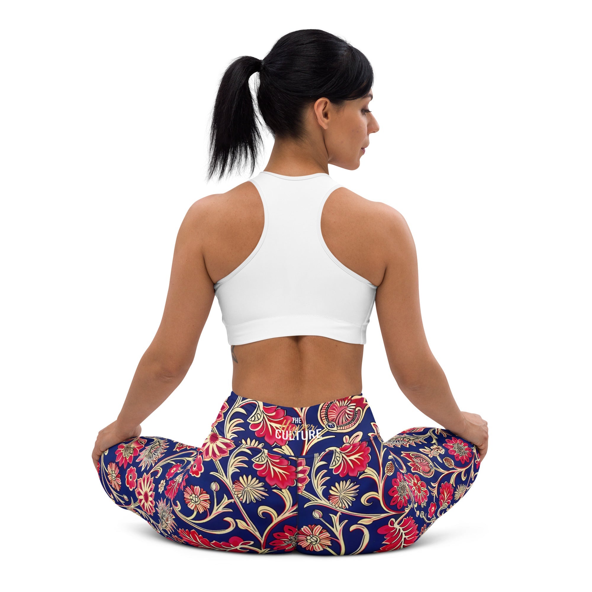 [Floral Bloom] Ruby Heritage Yoga Leggings