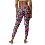 [Floral Bloom] Ruby Heritage Yoga Leggings