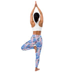 [Floral Bloom] Blushing Hydrangea Yoga Leggings
