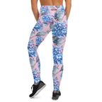 [Floral Bloom] Blushing Hydrangea Yoga Leggings