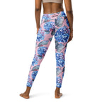 [Floral Bloom] Blushing Hydrangea Yoga Leggings