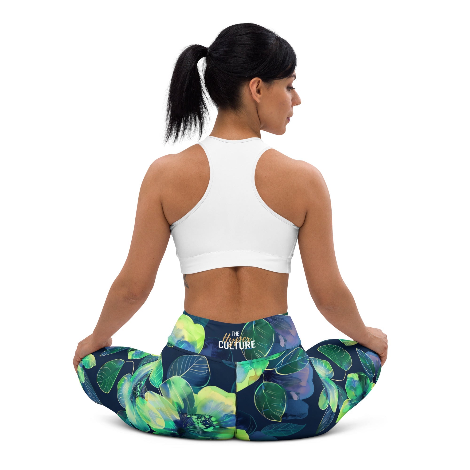 [Floral Bloom] Electric Flora Yoga Leggings