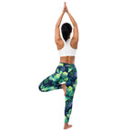 [Floral Bloom] Electric Flora Yoga Leggings