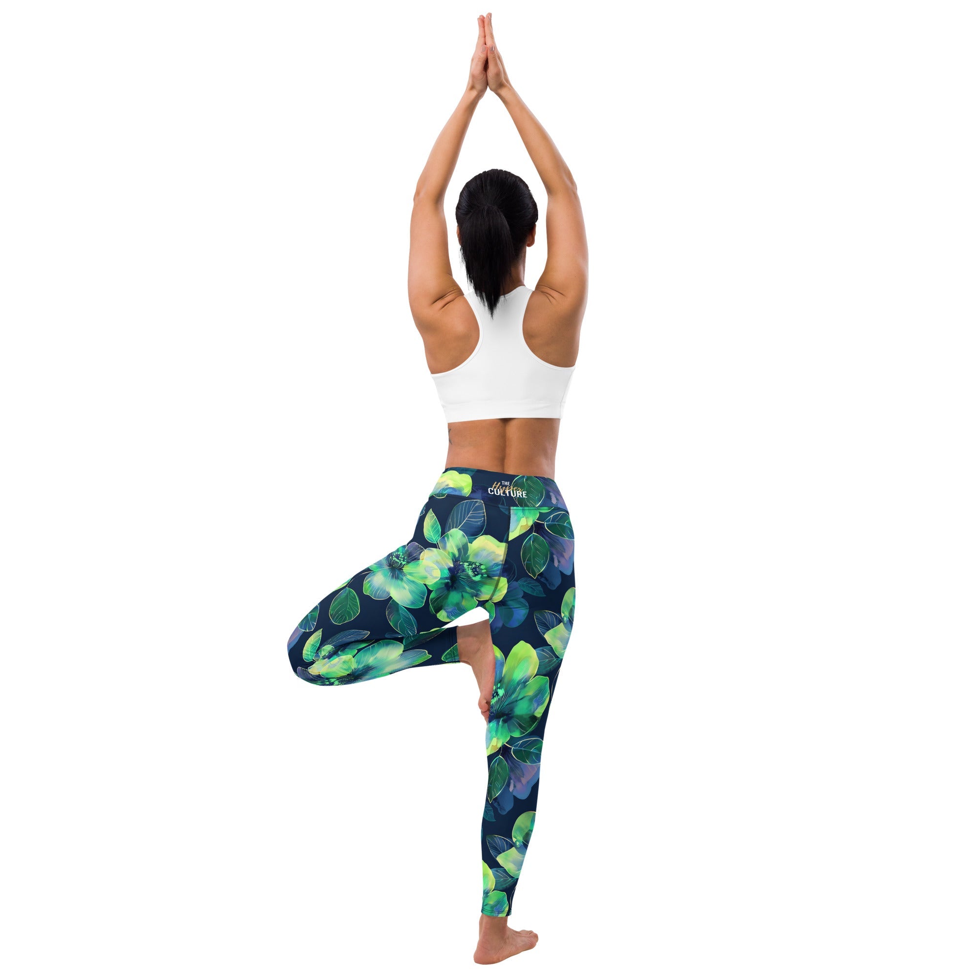 [Floral Bloom] Electric Flora Yoga Leggings