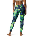 [Floral Bloom] Electric Flora Yoga Leggings