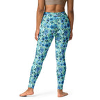 [Floral Bloom] Azure Meadow Yoga Leggings