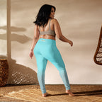 [THC Basics] Frosted Cyan Yoga Leggings