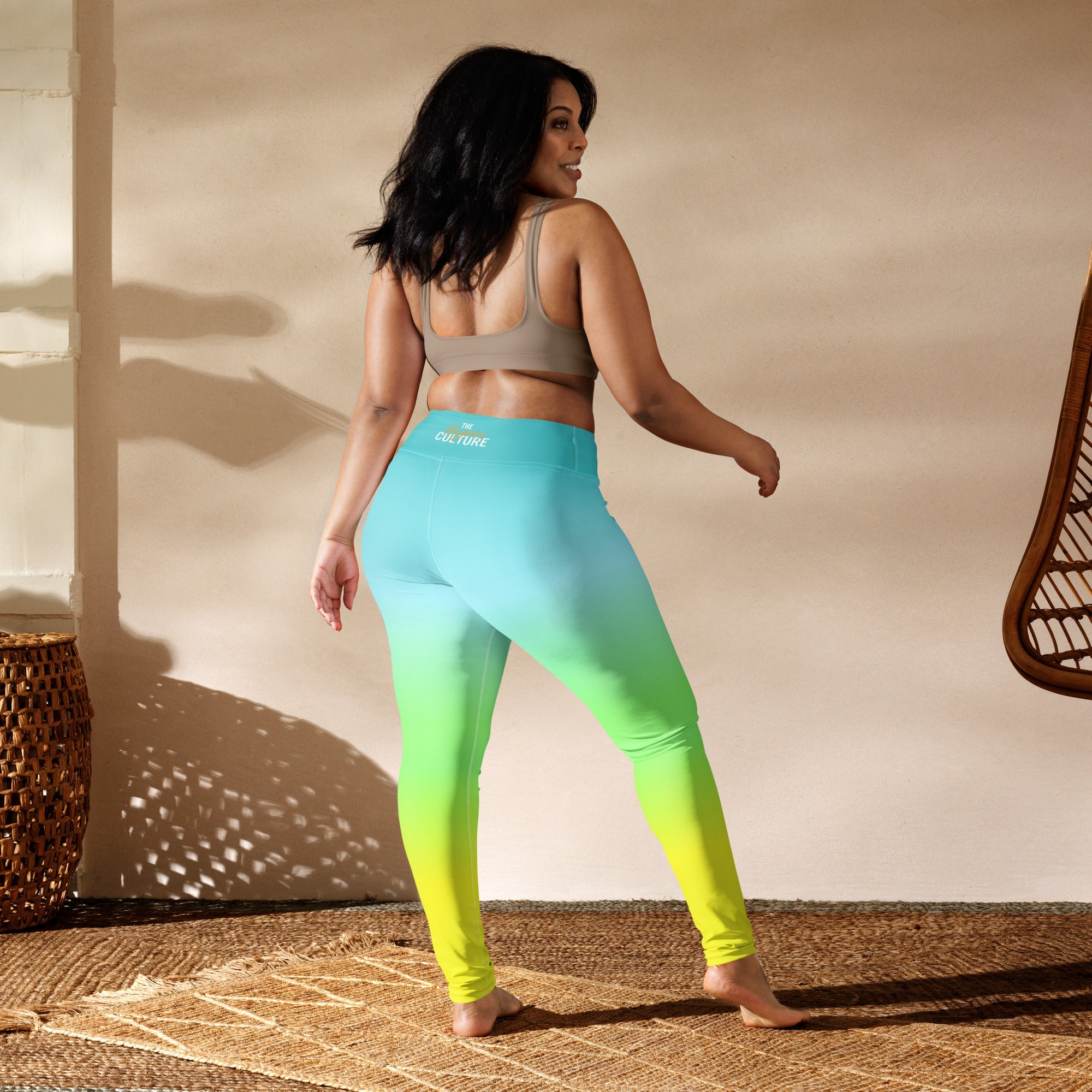 [THC Basics] Tropical Wave Yoga Leggings