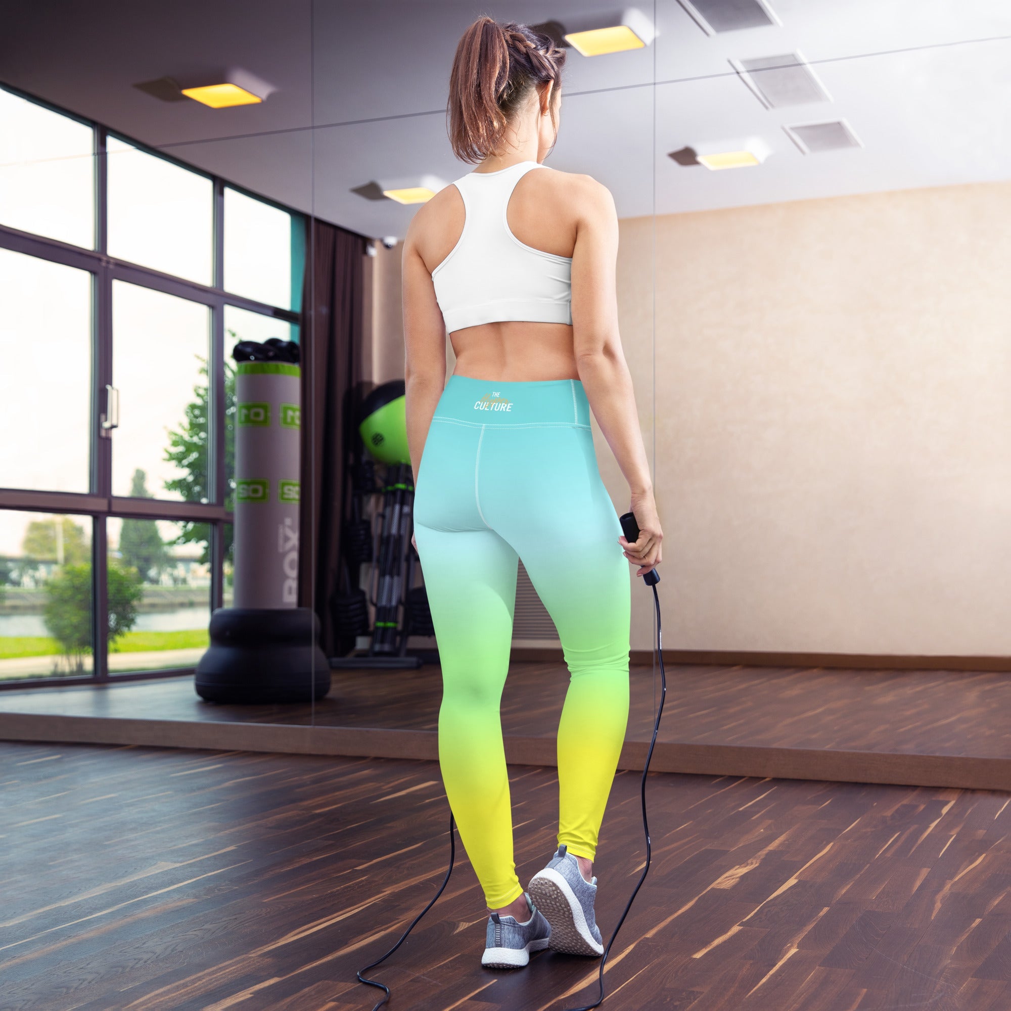 [THC Basics] Tropical Wave Yoga Leggings