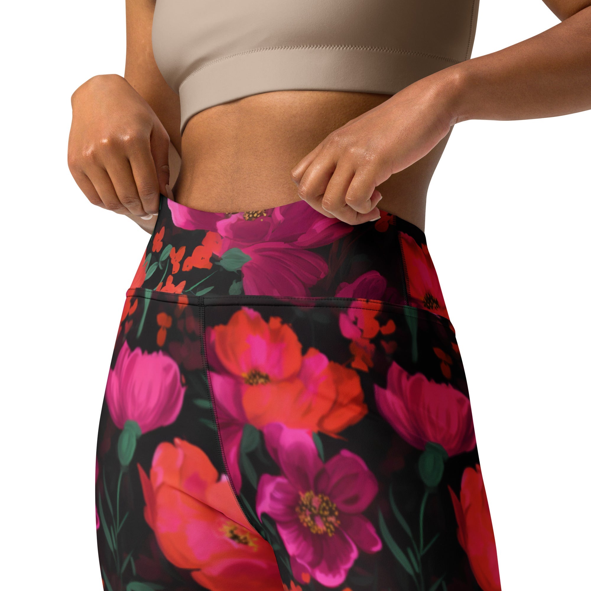 [Floral Bloom] Night Flora Yoga Leggings