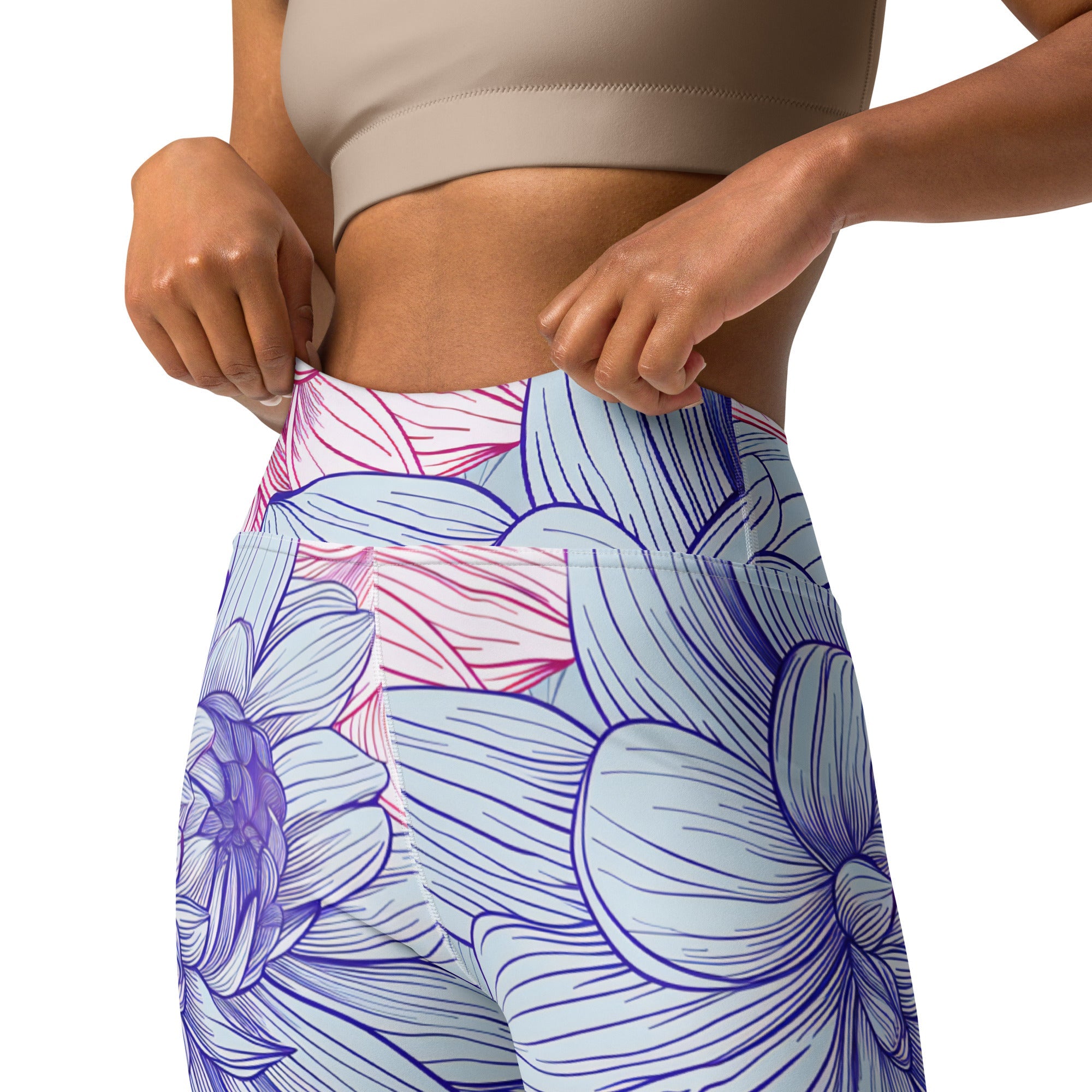 [Floral Bloom] Dahlia Gloom Yoga Leggings