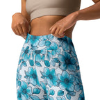 [Floral Bloom] Blue Mystique Yoga Leggings