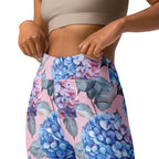 [Floral Bloom] Blushing Hydrangea Yoga Leggings