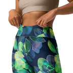 [Floral Bloom] Electric Flora Yoga Leggings