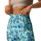 [Floral Bloom] Azure Meadow Yoga Leggings