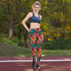 [Floral Bloom] Emerald Bliss Yoga Leggings