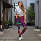 [Wild Side] Neon Zebra Yoga Leggings