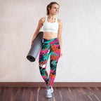 [GeoModa] Digital Chaos Yoga Leggings