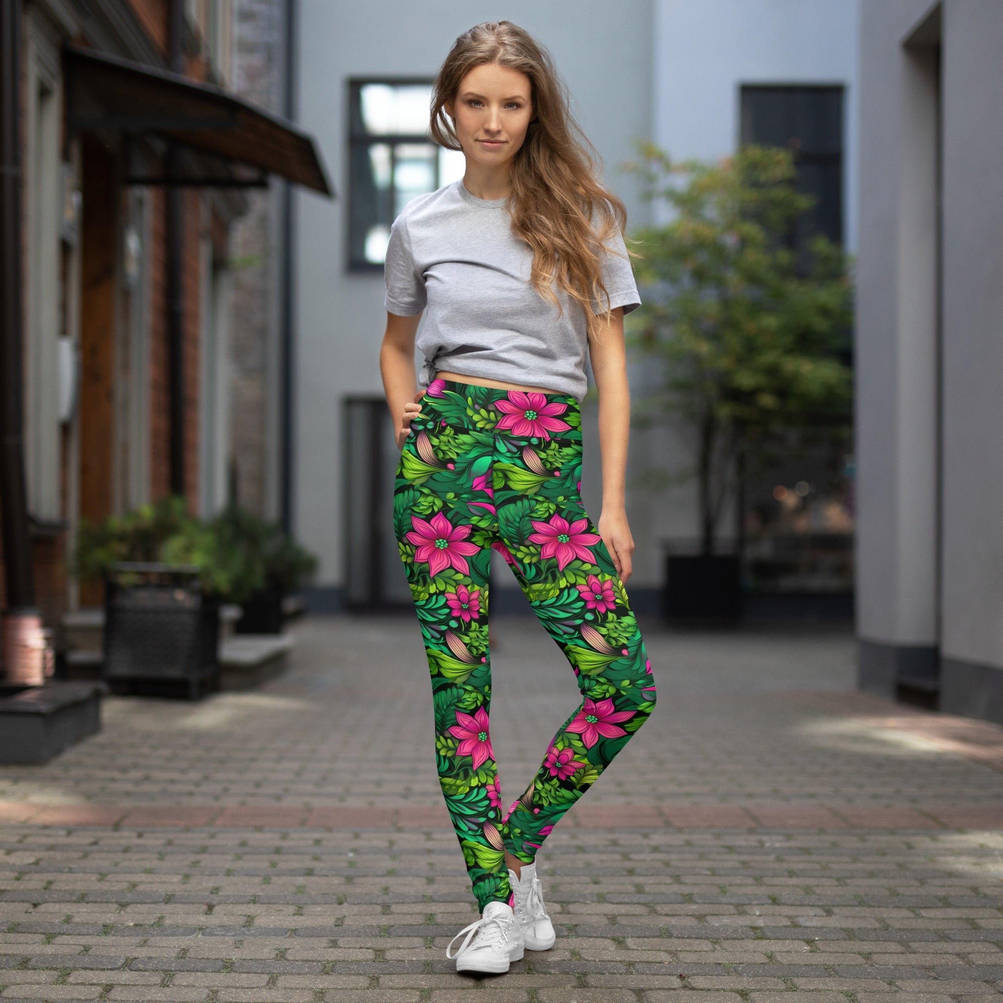 [Floral Bloom] Wild Flora Yoga Leggings
