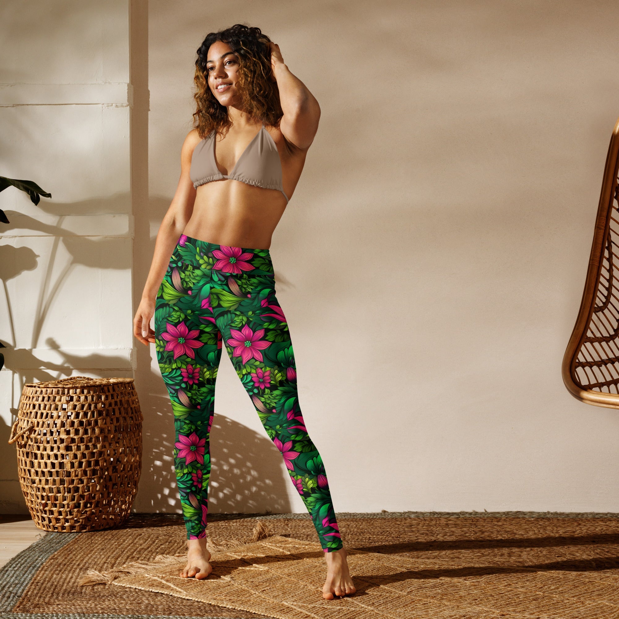 [Floral Bloom] Wild Flora Yoga Leggings